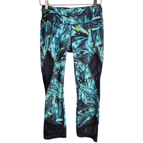 Athleta Pants - Athleta Leggings Women's Small Yoga‎ Running Nepali Mesh Sonar Capri Green